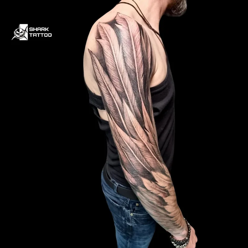 🪽 Wing-Inspired Full Sleeve – Graceful and Dynamic 🪽