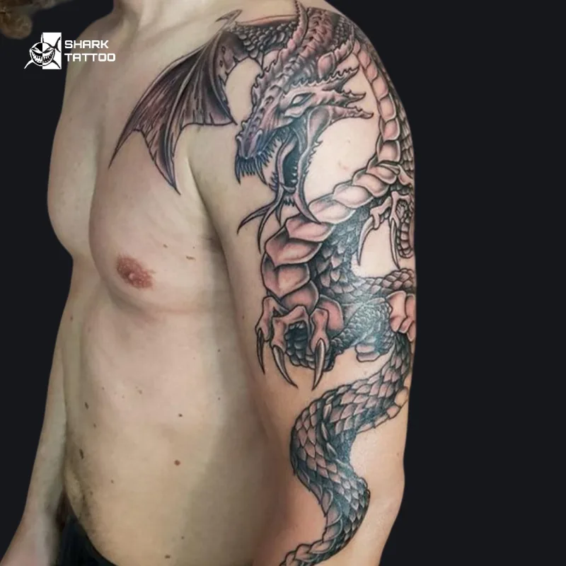 Ein mächtiger Drache, freihändig zum Leben erweckt! 🐉🔥