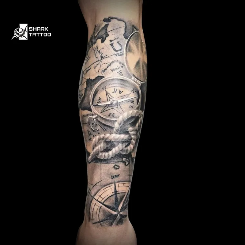 compass tattoo